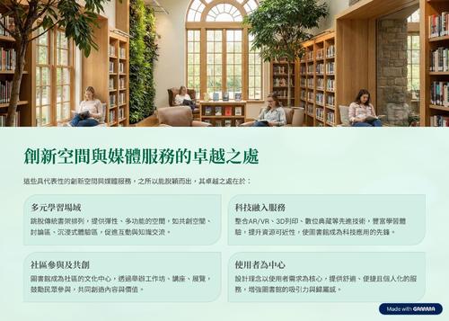 認識圖書館的創新空間與媒體服務